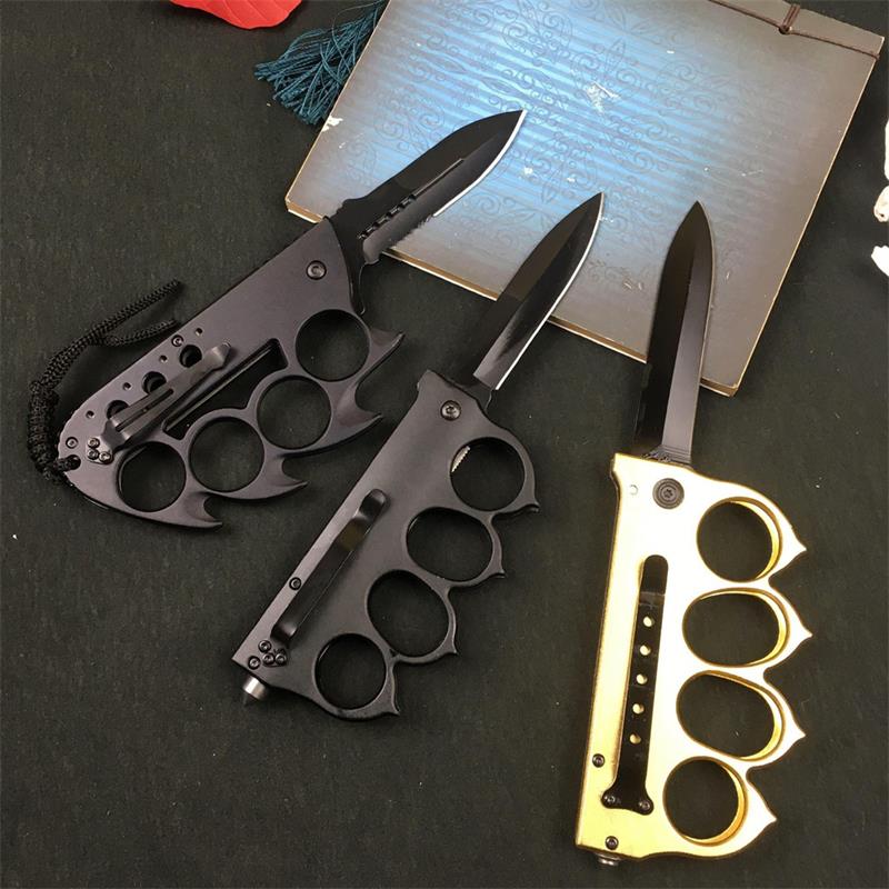 knuckle_knife_5 The ultimate online sports store for Outdoor Knuckle Duster Folding Tactical Knife Camping Hunting Self-defense Pocket Knives Window Breaking Tool For Discount - Image 1