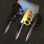 The ultimate online sports store for Outdoor Knuckle Duster Folding Tactical Knife Camping Hunting Self-defense Pocket Knives Window Breaking Tool For Discount - Image 2