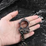 Purchase Single Finger Burning Titanium Knuckle Duster EDC Pendant Discount