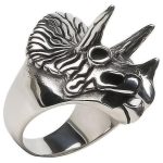 Buy the latest Triceratops Full Stainless Steel Spiked Self Defense Ring For Cheap