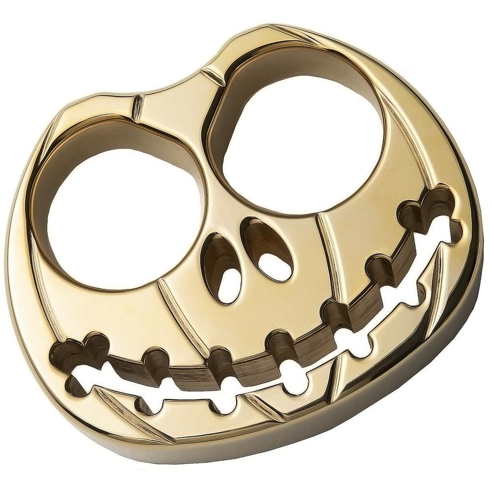 two-finger-brass-knuckles-603028 Shop professional Full Brass Pumpkin Face Two Finger Brass Knuckles Hot on Sale - Image 1