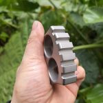 Order your favorite Solid 304 Stainless Steel Two Finger Knuckle Duster Boxing Self Defense Window Breaker Outdoor Portable EDC Tool Online Sale - Image 3