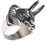 Shop authentic Wolf Head Full Stainless Steel Women's Self Defense Ring on Sale